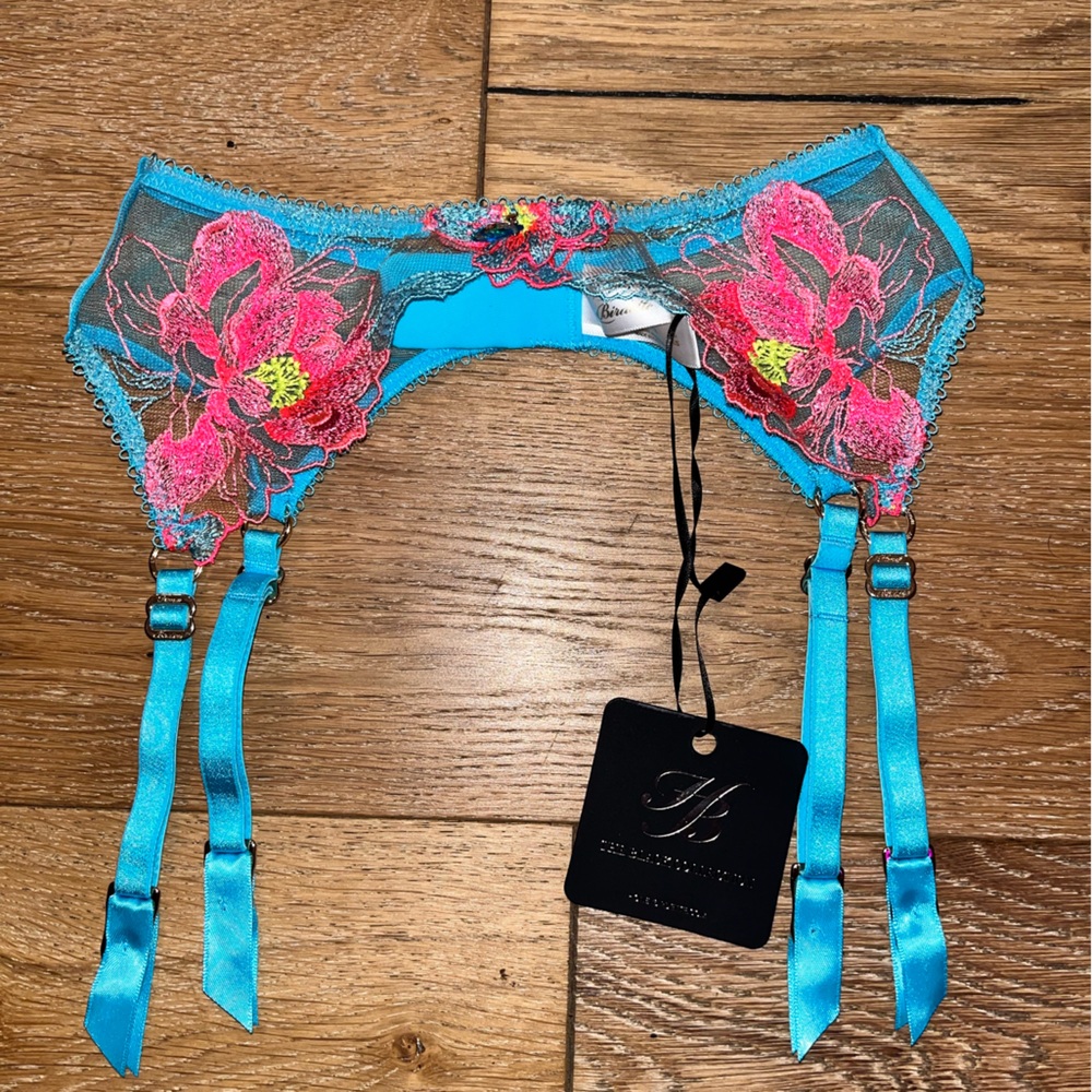 Honey Birdette Christine Turquoise Garter